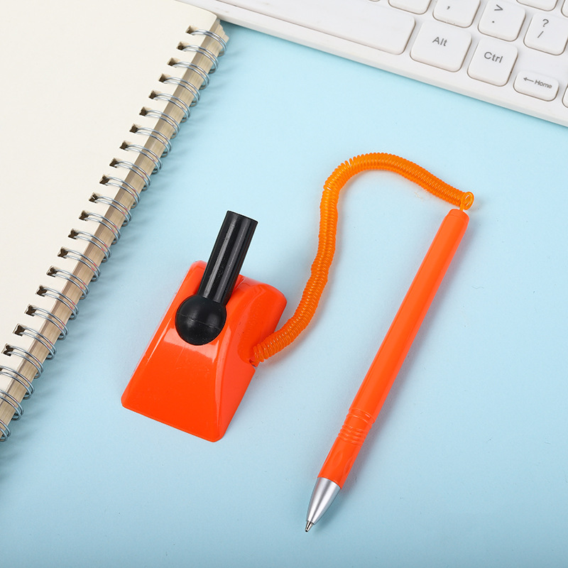 Hot sale desk pen printing logo fixed bank counter signature pen neutral Office conference pen sticky table desktop