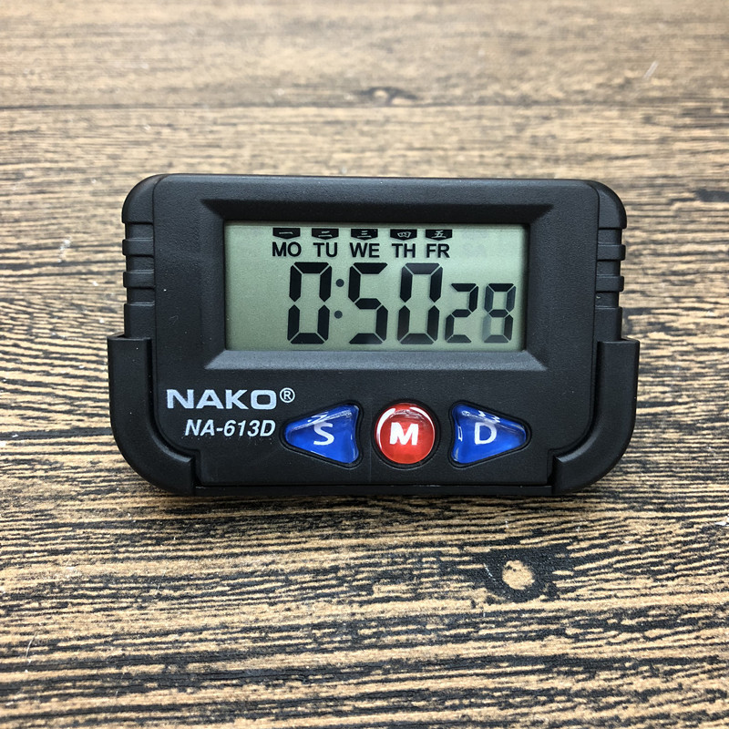 Factory Direct Supply Nako Na-613D Car Clock Small Alarm Clock Digital Clock Lcd Digital Clock Mute