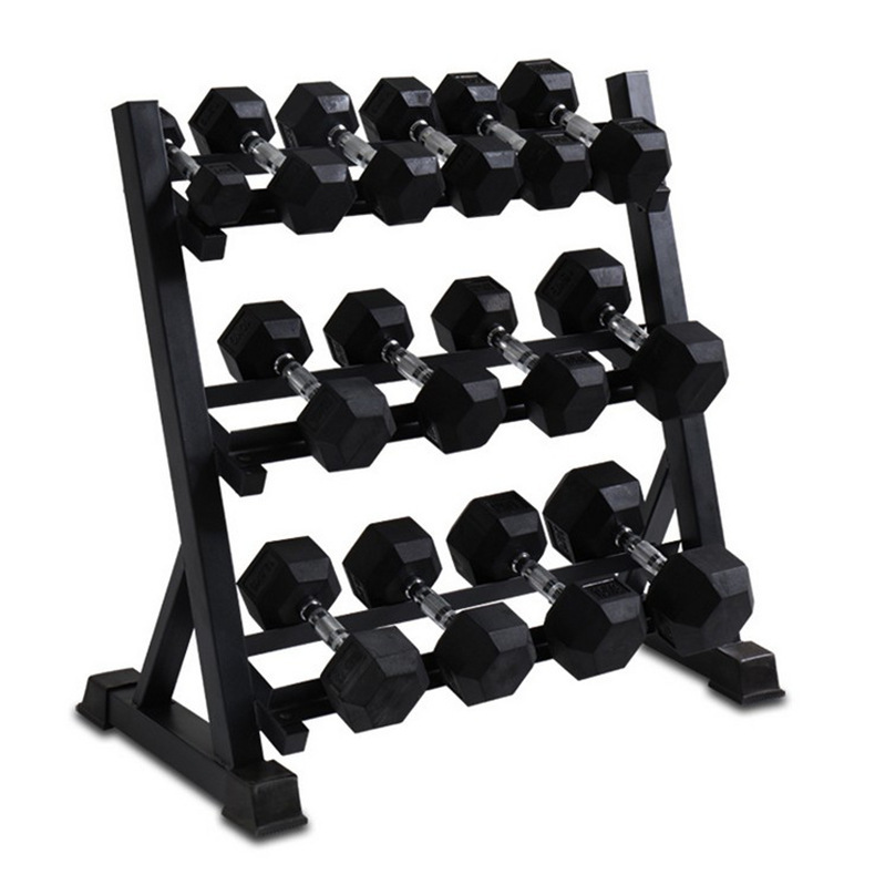 Dumbbell rack three-layer household private education dumbbell rack hexagonal dumbbell rack dumbbell display rack fitness equipment accessories