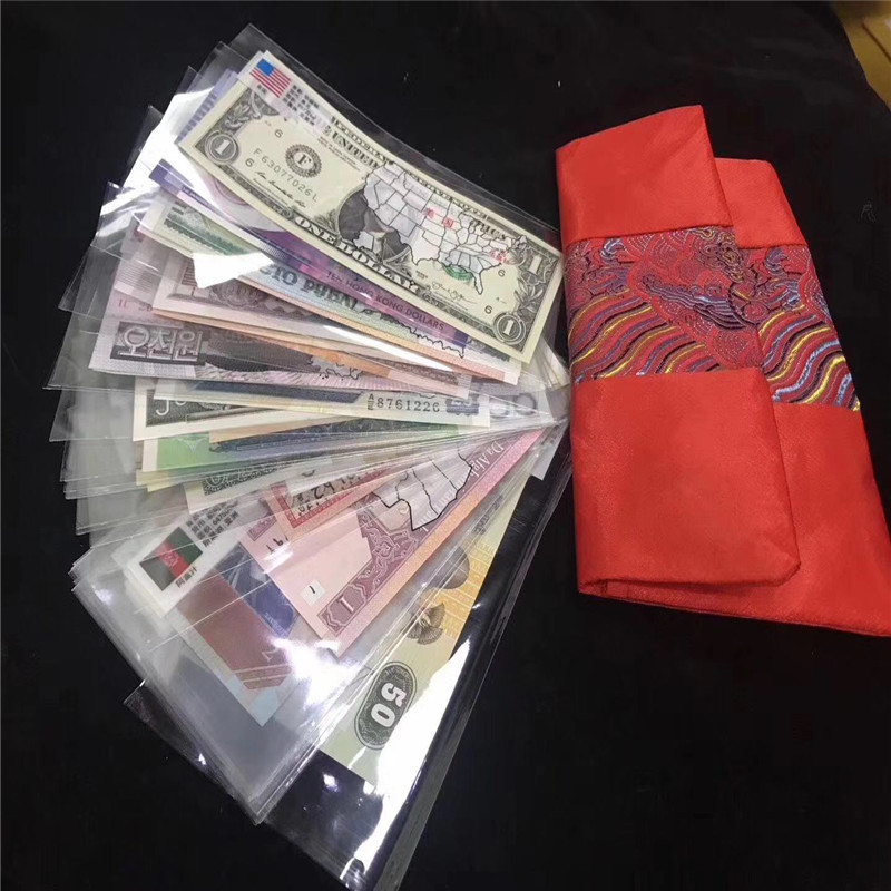 52 Pieces of Foreign Currency, Non-Repeating, 28 National Banknote Paper Red Envelopes, All Domestic Products, Non-Circulation