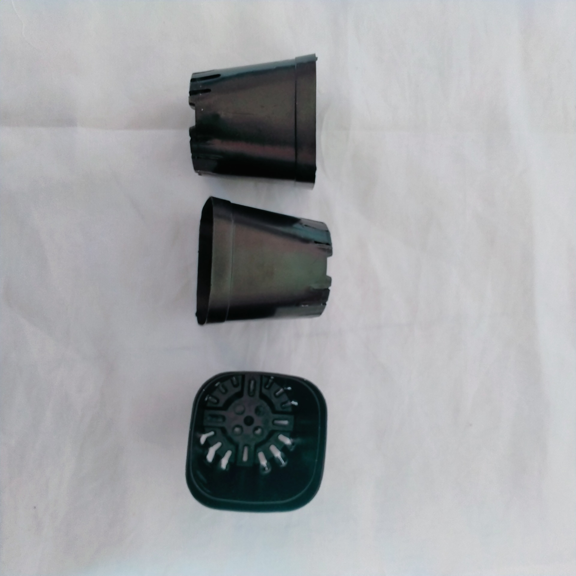 Plastic Small Black Square 7 Square Black Flower Pot Fleshy Small Flower Seedling Pot Fleshy Planting Flower Pot