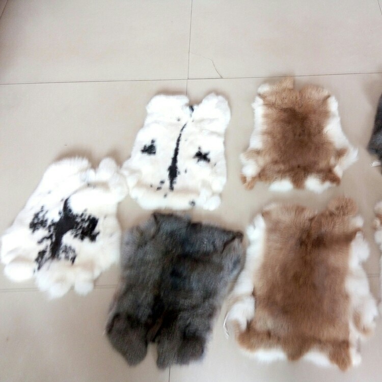 Factory in stock supply rabbit skin primary color rabbit fur zhang decoration handmade accessories turf rabbit skin can be like hair