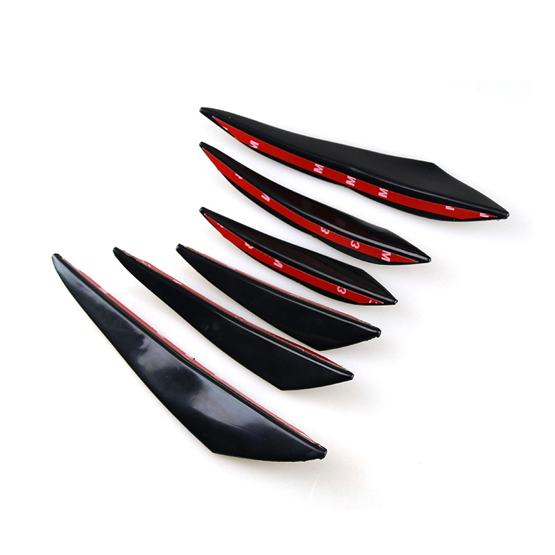 Car Modified Universal Air Knife Front Bumper Spoiler Modified Bumper Small Air Knife Universal Carbon Fiber Pattern Surround Spoiler