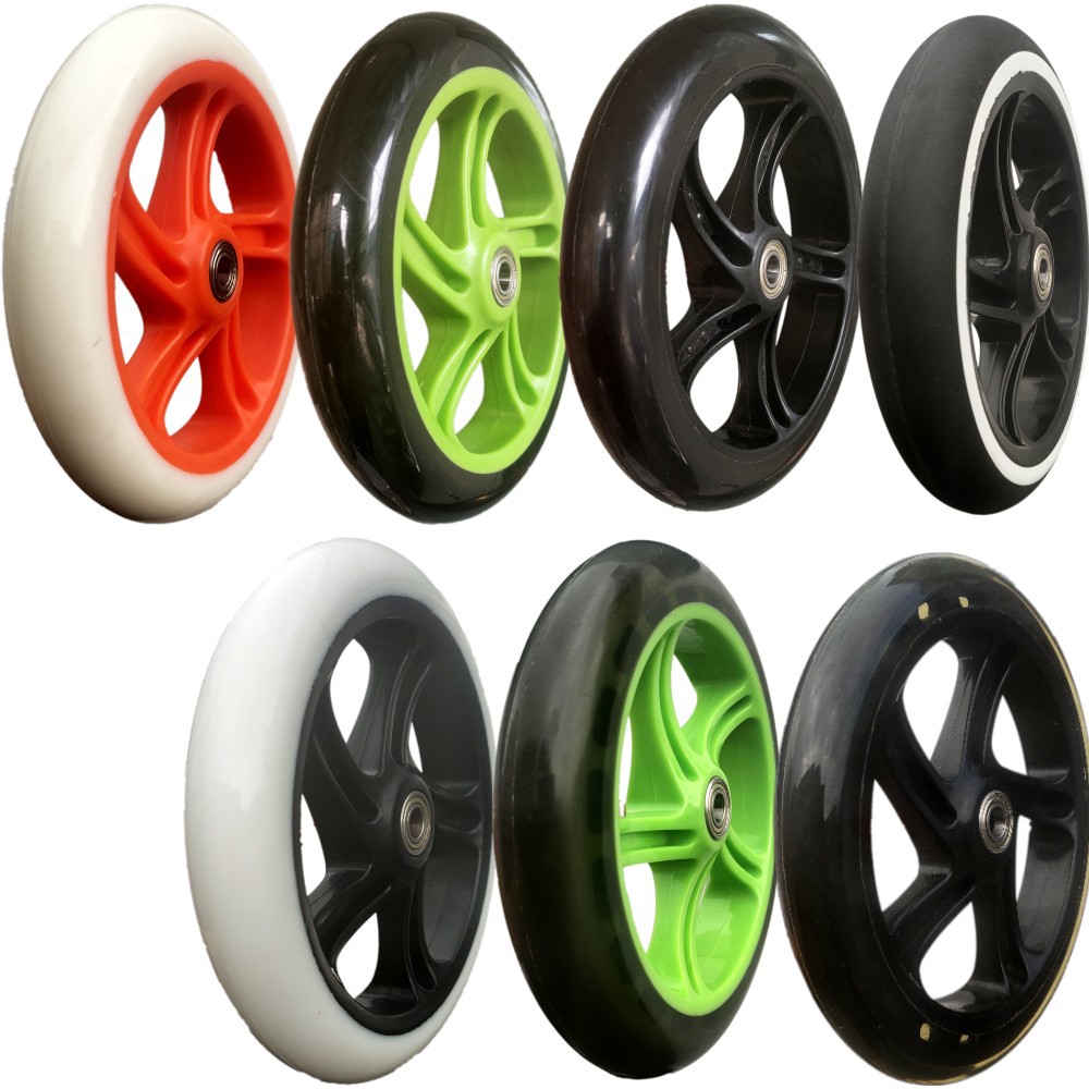 Самокаты роликовые коньки PU колеса кастеры полиуретановые бесшумные коляски 4/5/6/7/8 дюймов колеса циклон вспомогательные колеса