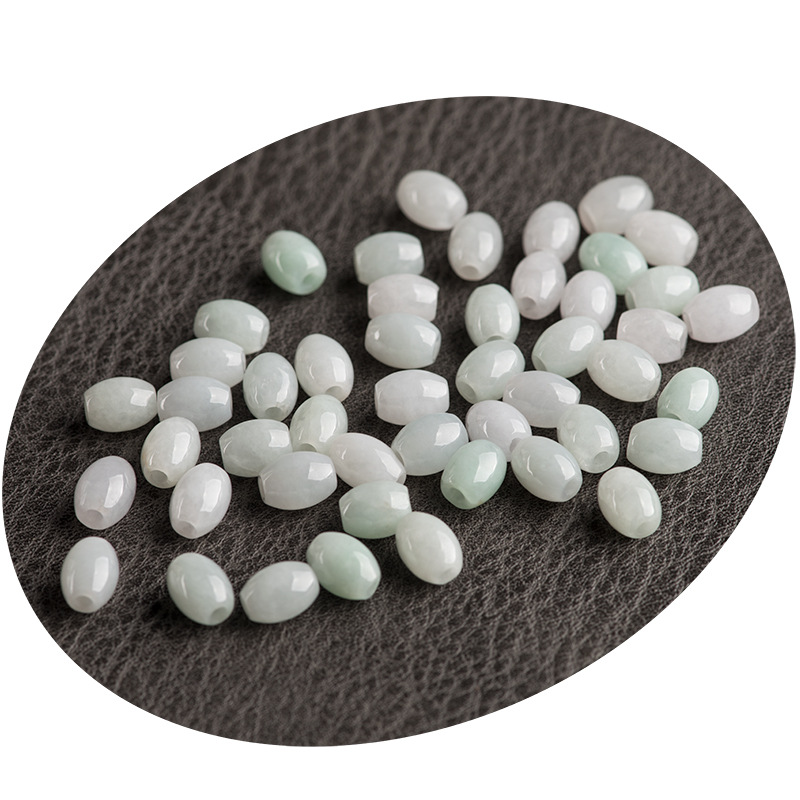 Natural Burma A cargo jadeite Passepartout jade beads loose beads handmade DIY material beaded accessories jade wholesale