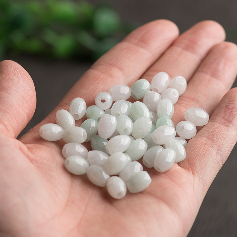 Natural Burma A cargo jadeite Passepartout jade beads loose beads handmade DIY material beaded accessories jade wholesale