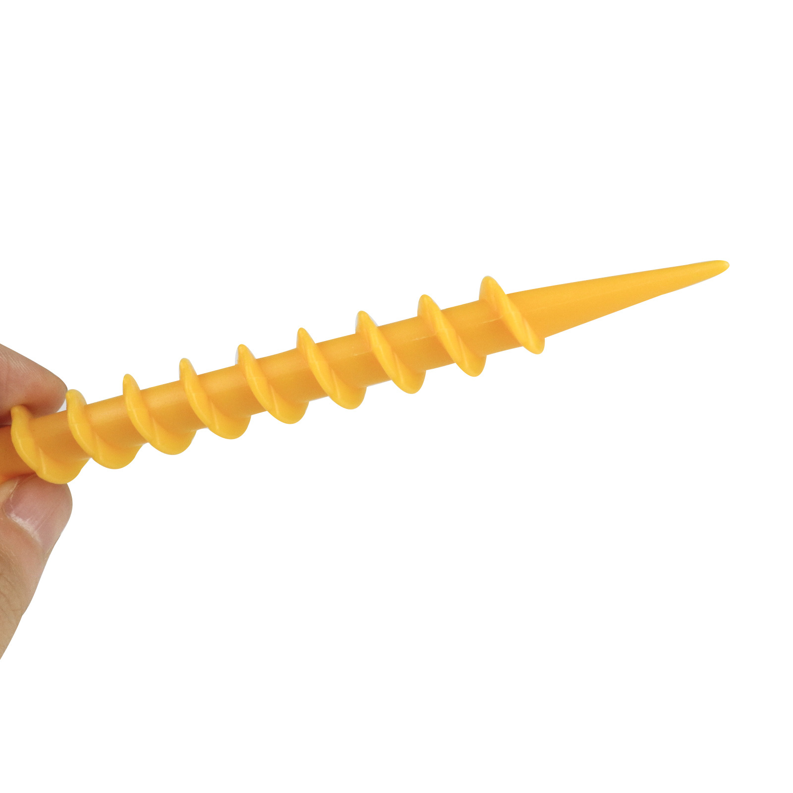 Cross-border wholesale outdoor mountaineering tent ground nail spiral claw horn plastic nail camping tent ground