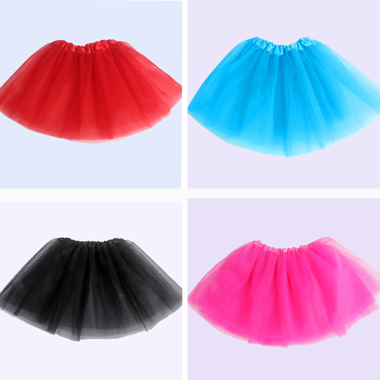 Factory children's clothing European and American dance skirt children's tutu skirt Princess three-layer mesh skirt wholesale