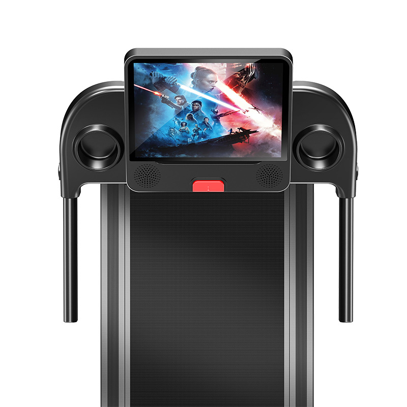 Intelligent Electric Treadmill with Shock Absorption, Foldable, Home Indoor Silent Fitness Flat Walking Machine with Intelligent Shock Absorption