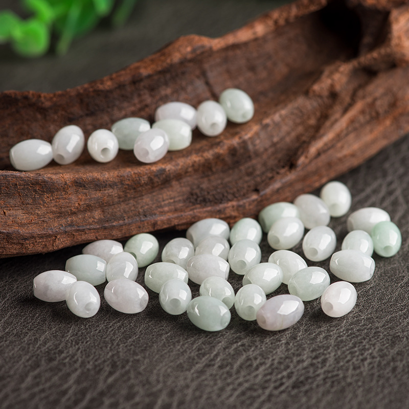 Natural Burma A cargo jadeite Passepartout jade beads loose beads handmade DIY material beaded accessories jade wholesale