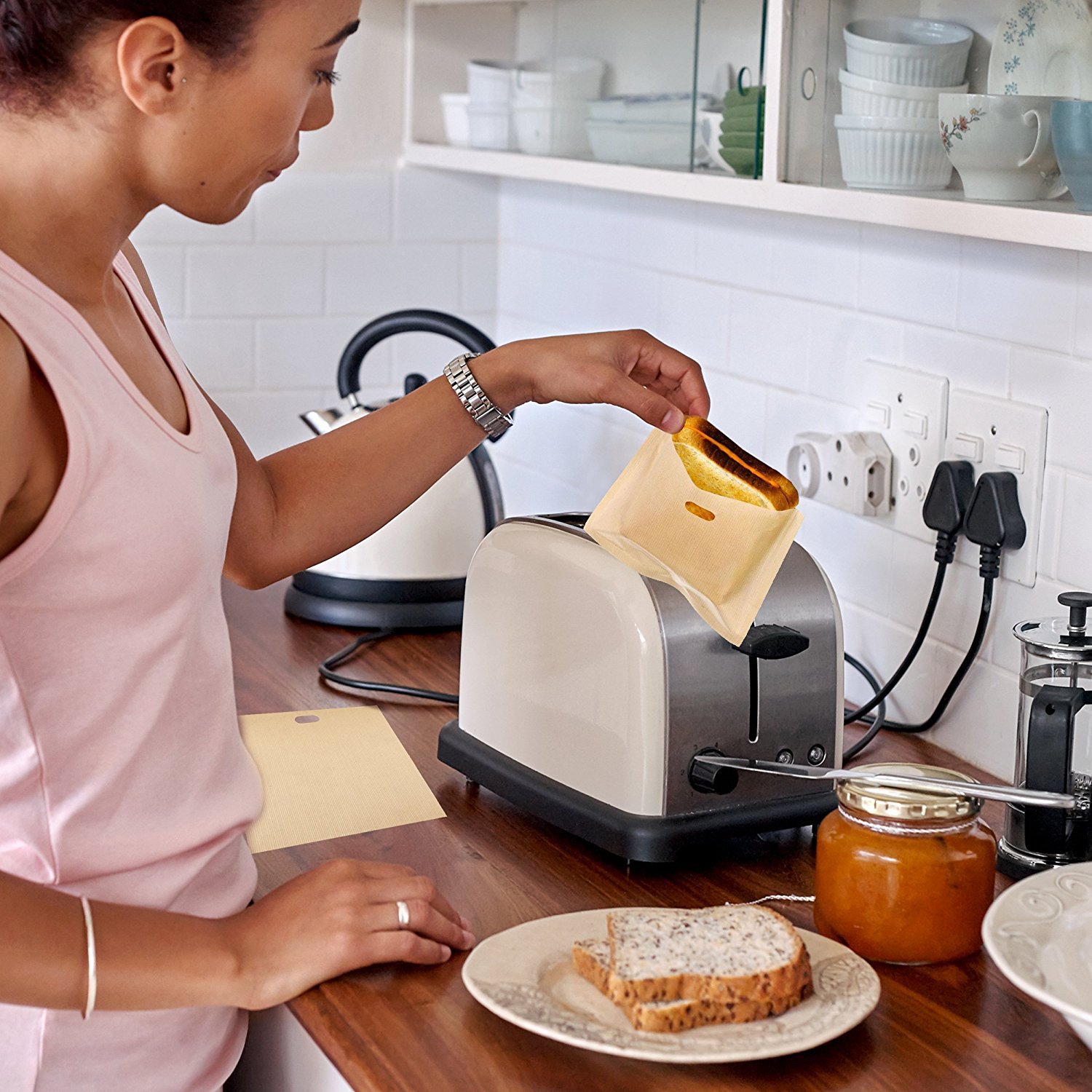 teflon toast bag non-stick microwave bag teflon toaster bag easy to clean toast bag