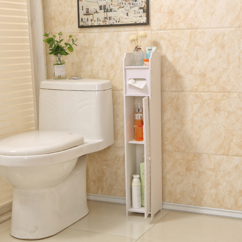 Toilet Side Cabinet, Bathroom Storage Rack, Floor-To-Ceiling Storage Cabinet, Toilet Storage Cabinet, Bathroom Sandwich Cabinet Storage Rack