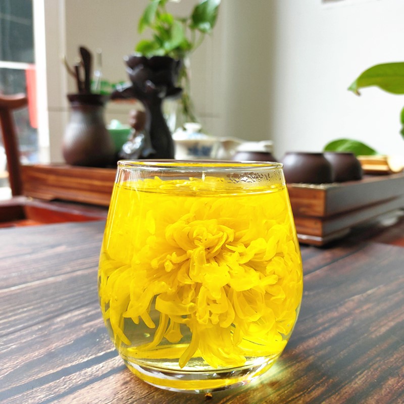 Golden chrysanthemum independent big flower a cup of yellow chrysanthemum tea tribute chrysanthemum tea 10-14cm teahouse hotel tea