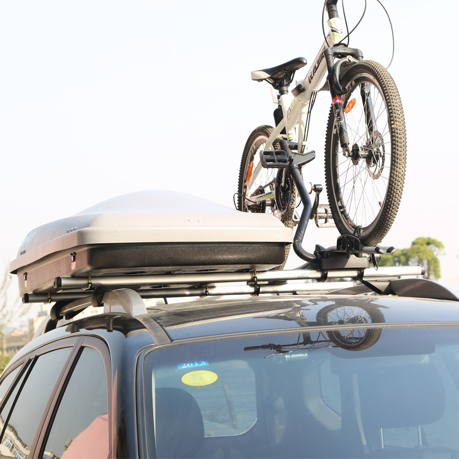 Car Roof Rack Luggage Rack Crossbar Universal Load-Mounted Aluminum Alloy Lockable Bicycle Rack Box Wholesale