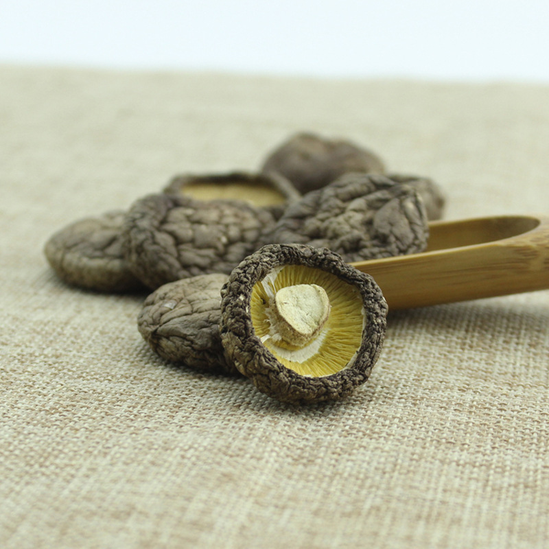 Fujian mushroom dry goods wholesale cut foot short meat thick Gutian mushroom wholesale dried mushroom thick mushroom winter mushroom 500g