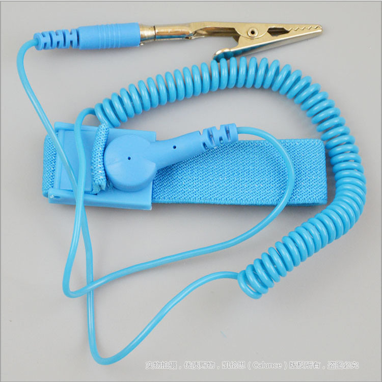 Factory Direct Sales Anti-Static Pvc Wired Wrist Strap Bracelet Electrostatic Strap Digitals