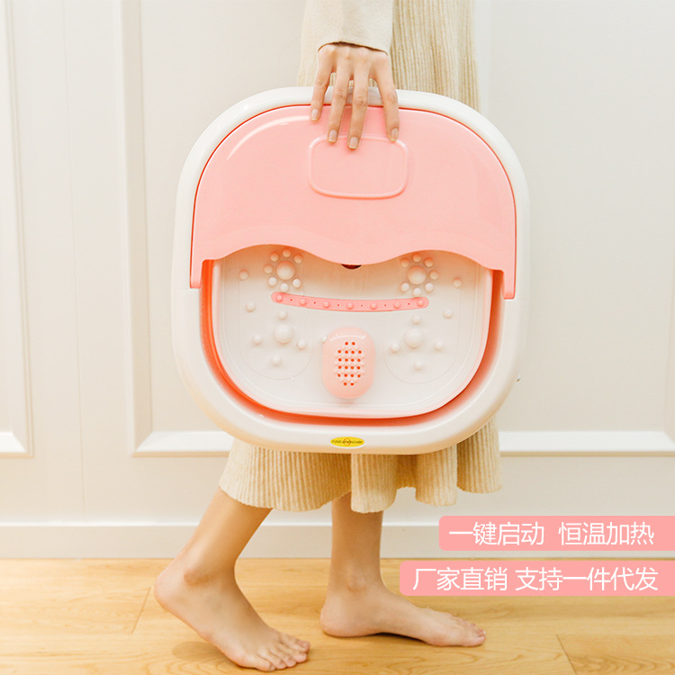 Factory Direct Sales Electric Foot Bath Fully Automatic Constant Temperature Heating Massage Foot Bath Foldable Foot Bath