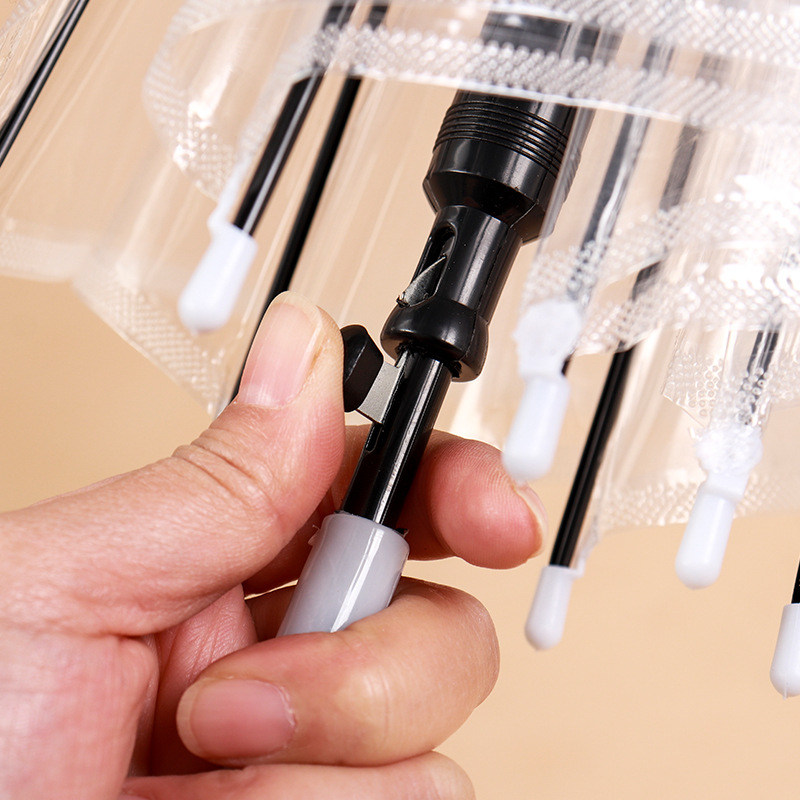 Transparent Umbrella Large Wholesale Disposable Plastic Umbrella Automatic Wholesale Transparent Umbrella Long Handle High Value Sunny Umbrella