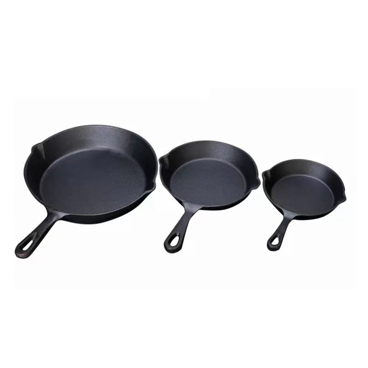 Hebei Cast Iron Mini Small Flat Bottom Steak Frying Pan Uncoated Pan Old-fashioned Thickened Non-stick Pan for Gas and Electric