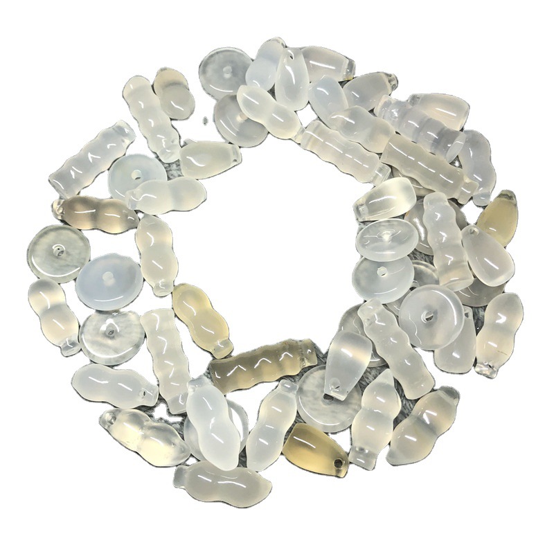 Madagascar ice chalcedony agate accessories pendant peanut bamboo joint safety buckle car hanging sweater chain pendant