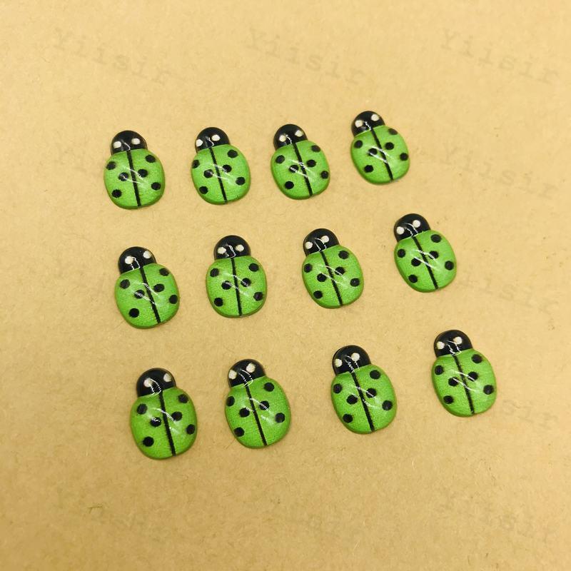 Acrylic Ladybug Resin Crafts Beetle Accessories Ladybug Potted Planting Desktop Decoration Wedding Decoration