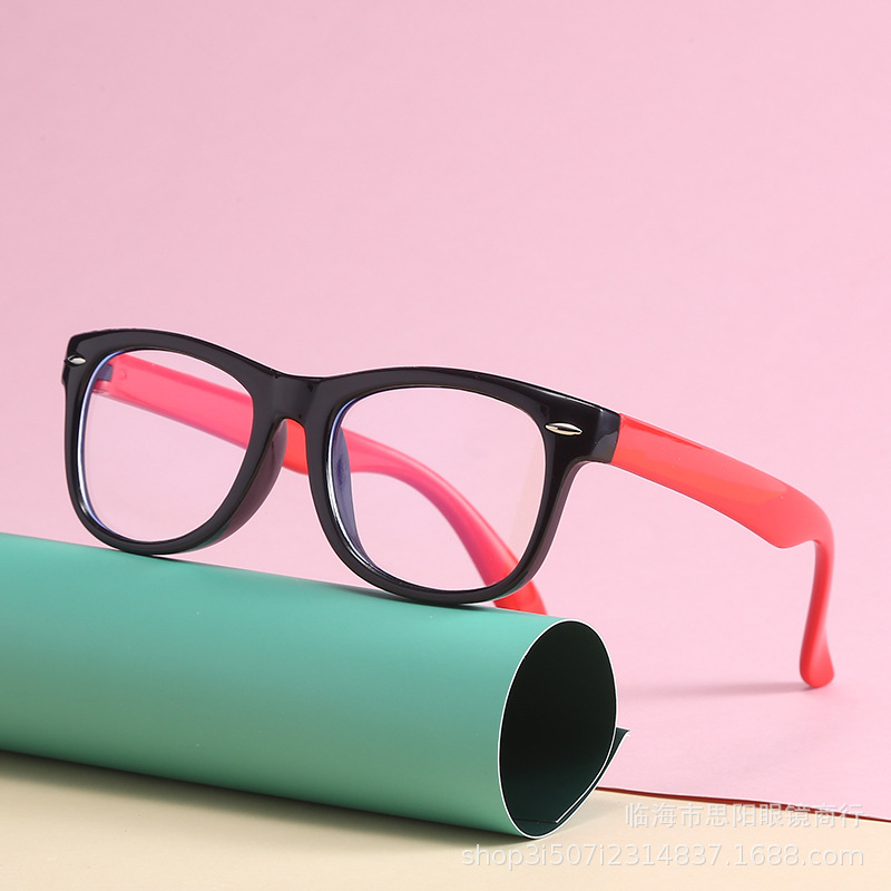 New Children's Anti-Blue Light Glasses for Students, Non-Prescription Computer Glasses, Anti-Radiation Eye Protection Flat Glasses