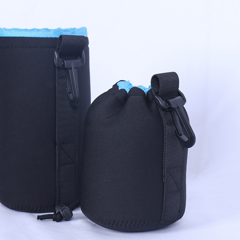 Manufacturer Supply Wholesale Velvet Thickened Camera Lens Bag Neoprene Material Lens Bag
