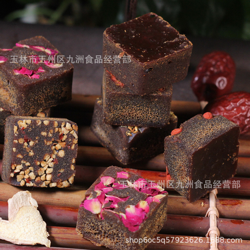 Ancient Brown Sugar Individually Packaged Ginger Dates Sugar Cane Old Brown Sugar Rose Osmanthus Red Dates Soil Brown Sugar Bulk Manufacturer Batch Sales