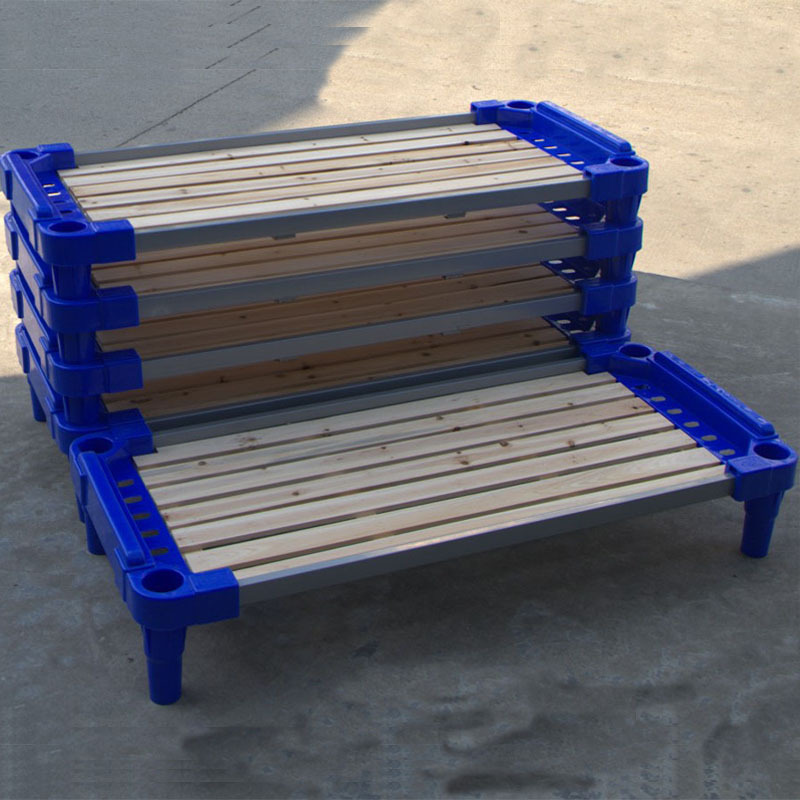 Kindergarten Bed Nap Bed Primary School Students' Bedroom Managed Children's Indoor Wooden Lengthened Simple Bed Stacking Bed Family