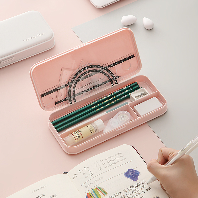 Stationery box for primary school students with good quality and advanced sense pencil box simple style pencil box super beautiful multi-function pencil box