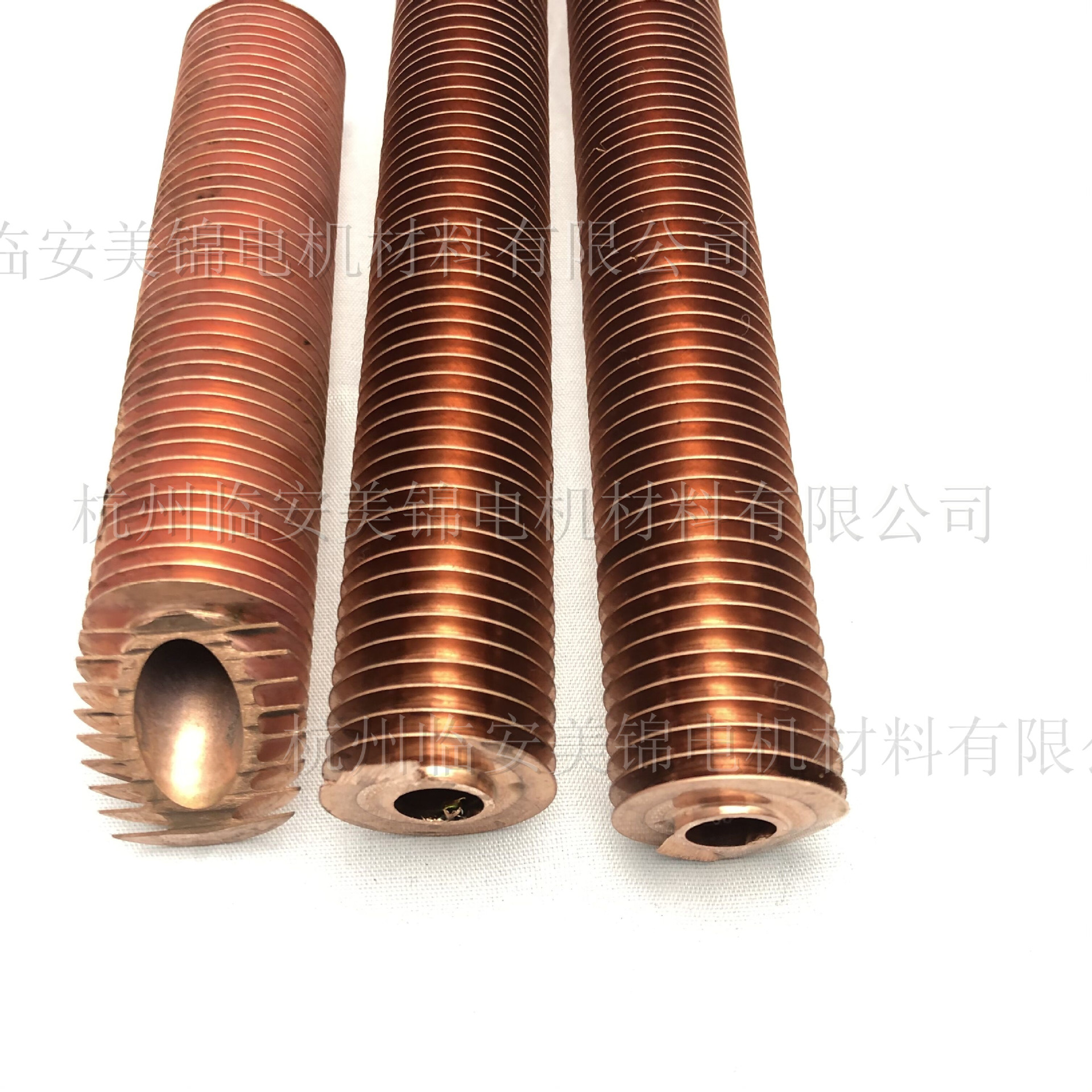 Copper Finned Tube High Fin Extruded Copper Tube Internal Thread Rolled Copper Fin Tube Condenser Copper Fin Tube