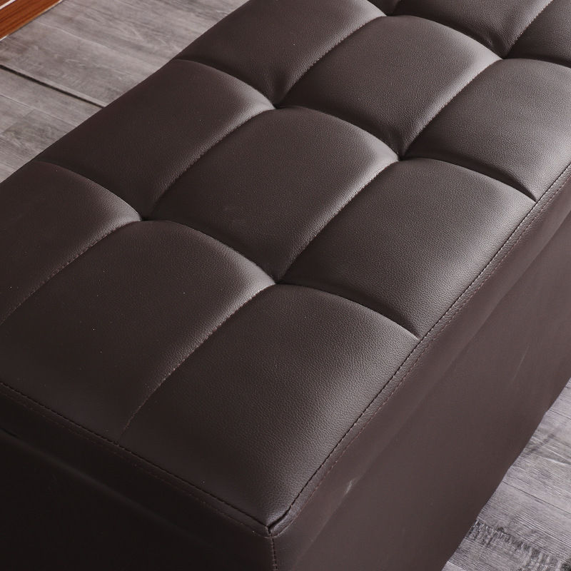 Household Solid Wood Shoe Test Stool Entering Door Shoe Changing Stool Soft Bag Cushion Multifunctional Sofa Storage Fitting Room Shoes