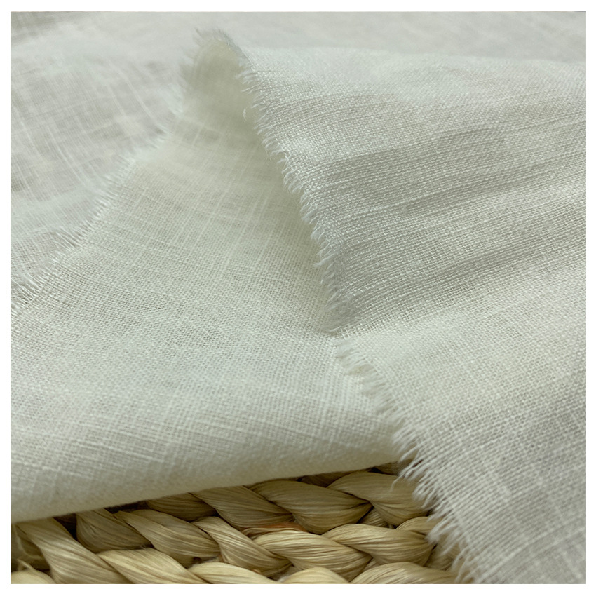 Pure ramie fabric slub sand wash fabric wash water linen pants fabric suit suit cotton linen fabric linen