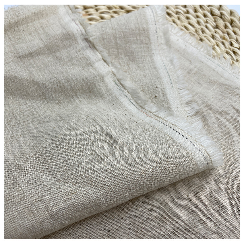 Pure ramie fabric slub sand wash fabric wash water linen pants fabric suit suit cotton linen fabric linen