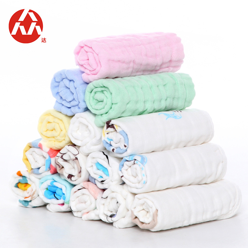 30*30 Six-Layer Gauze Square Towel Newborn Baby Towel Towel Cotton Gauze Kidsren's Towel Gauze Saliva Towel