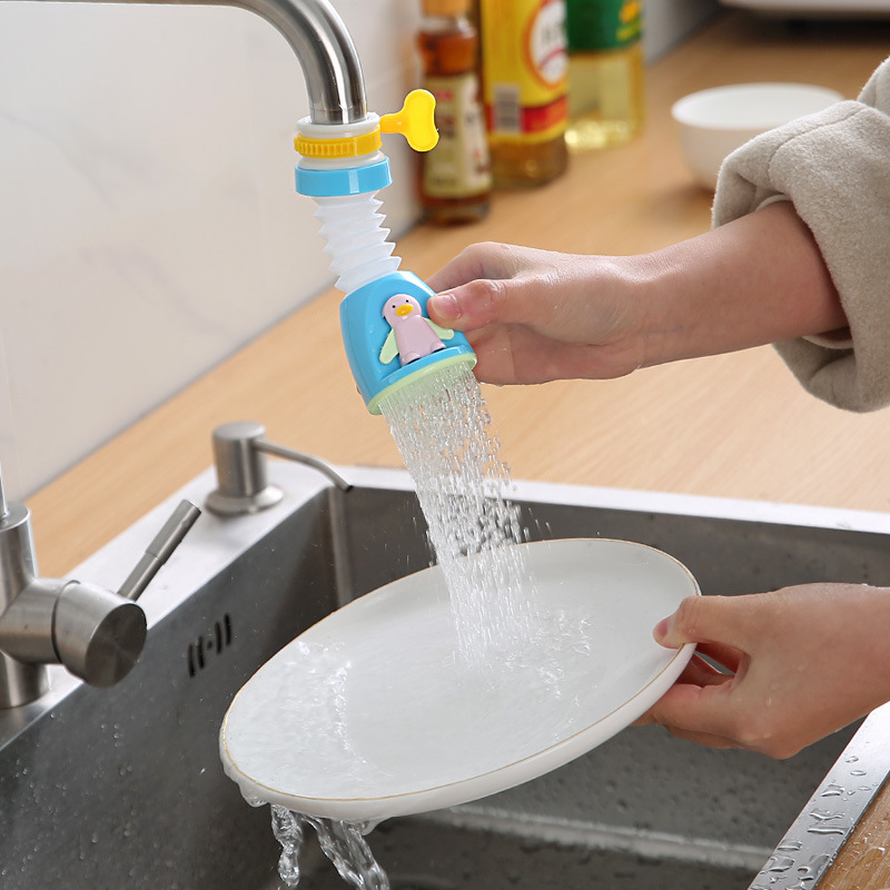 Household kitchen faucet rotatable tap water nozzle vegetable splash-proof water saver with buckle shower