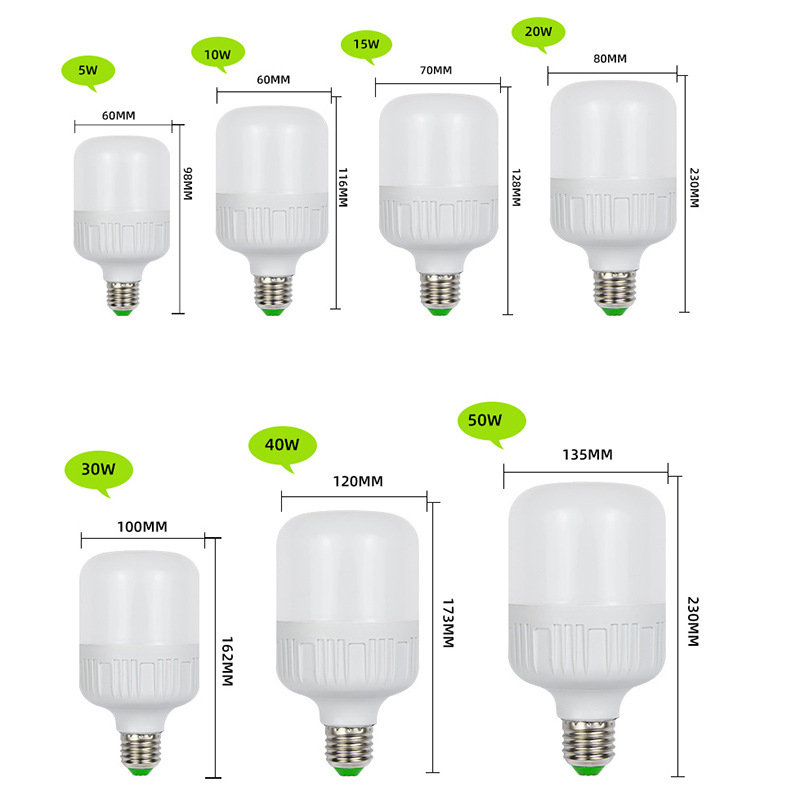 Manufacturer Wholesale Led Light Bulbs High Power High Power Bulb E27 Home Stall Lighting Plug-In Light Bulb Light Source