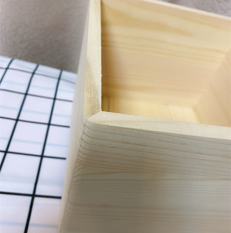 Factory sales rounded wooden box storage box without lid wooden gift box wooden storage box glass wooden box