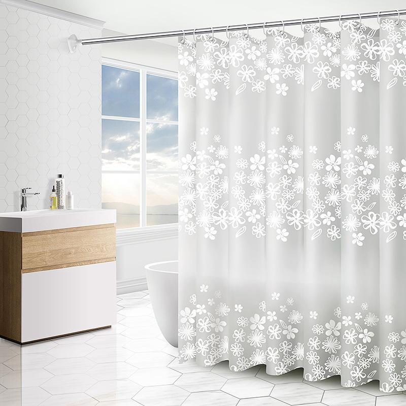 Factory spot supply bathroom shower curtain partition curtain door curtain grid shower curtain PEVA mildew waterproof multi-color optional