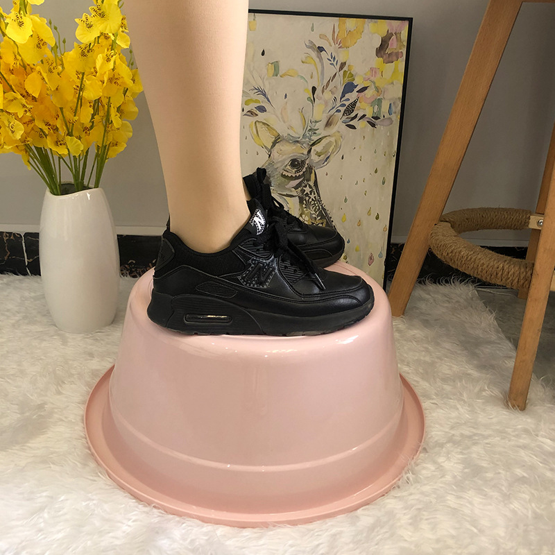 Factory Wholesale Thickened and Deepened Simple Solid Color Plastic Basin Household Children's Foot Washing Basin Large Household Vegetable Washing