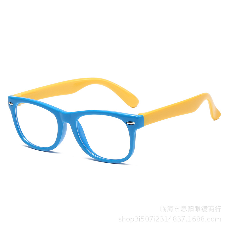 New Children's Anti-Blue Light Glasses for Students, Non-Prescription Computer Glasses, Anti-Radiation Eye Protection Flat Glasses