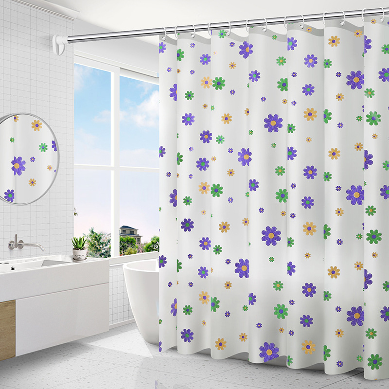 Factory spot supply bathroom shower curtain partition curtain door curtain grid shower curtain PEVA mildew waterproof multi-color optional