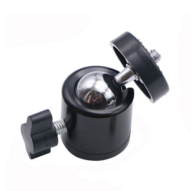 Mini 360-Degree Metal Small Pan/Tilt Fill Light Single Hole Three-Hole Spherical Rotating Pan/Tilt Hot Shoe Universal Small Pan/Tilt