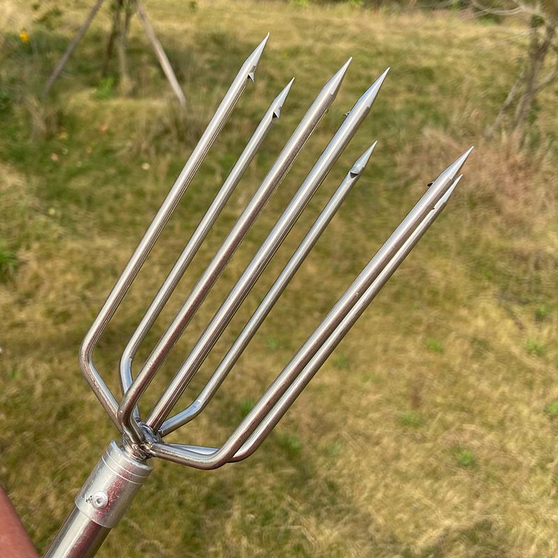 Stainless steel harpoon fishing fork 8mm interface Harpoon With Barbed Harpoon old turtle fork row fork stainless steel harpoon