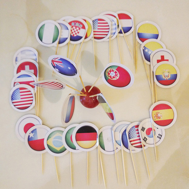 Birthday Dress up Toothpick Flag Toothpick Flag Printed Logo Fruit Pick Cake Flag Burger Toothpick Small Flag
