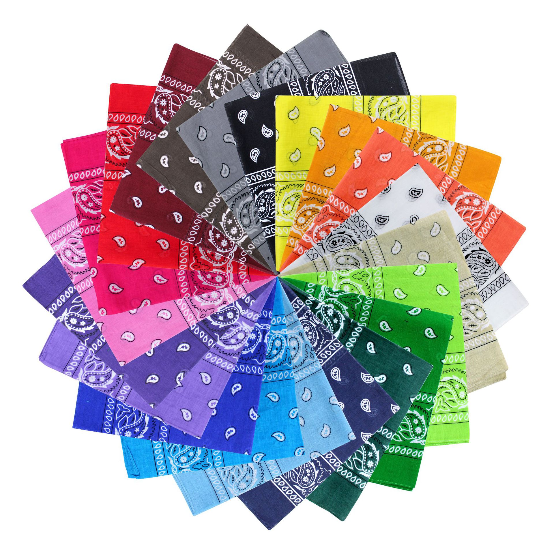 Yiwu Imitation Cotton Harajuku Printed Insect Square Scarf Fashionable Hip-Hop Cashew Flower Hip-Hop Hiphop Headscarf