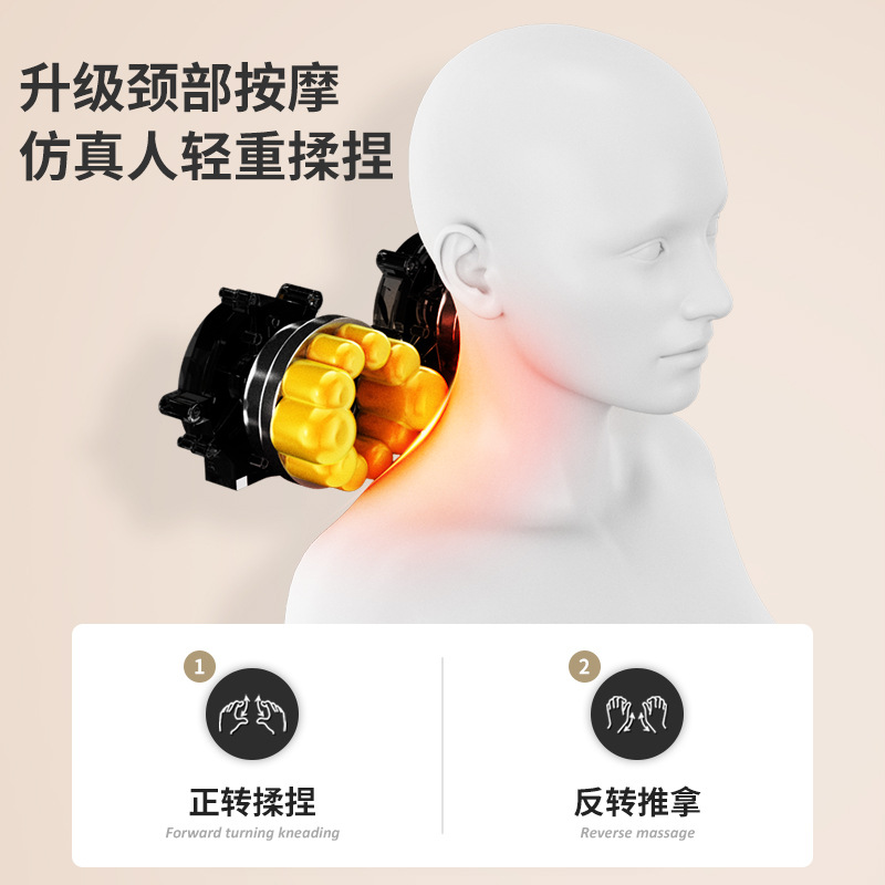 Electric massage mattress cervical massage pillow waist neck shoulder hot compress intelligent multifunctional massager wholesale