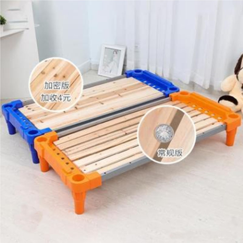 Kindergarten Bed Nap Bed Primary School Students' Bedroom Managed Children's Indoor Wooden Lengthened Simple Bed Stacking Bed Family
