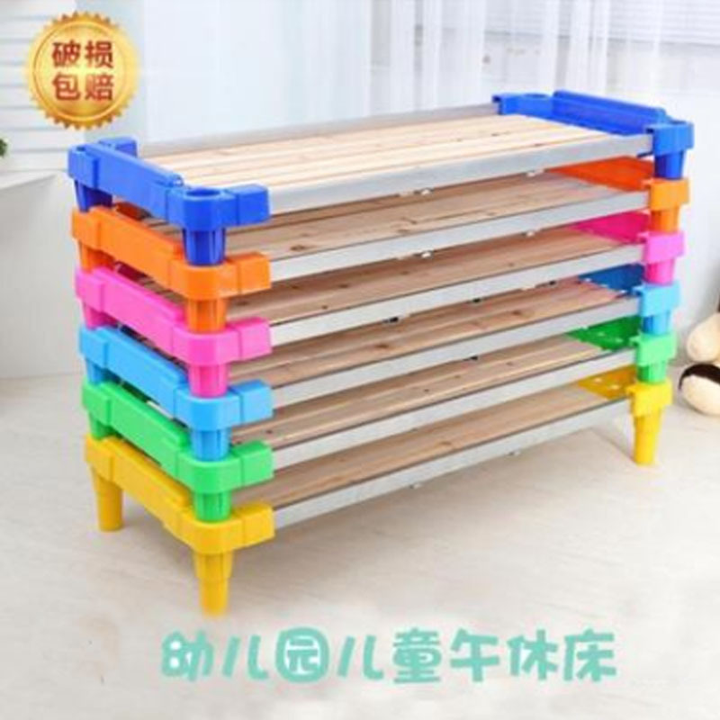 Кровать для детского сада, кровать для сна, для учеников начальной школы, детская комната, деревянная, удлиненная, простая, штабелируемая, семейная