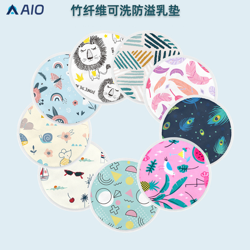 Трехслойный водонепроницаемый бамбуковый волокнистый мат против переполнения, цифровая печать, стираемый, для послеродового периода, оптовая продажа